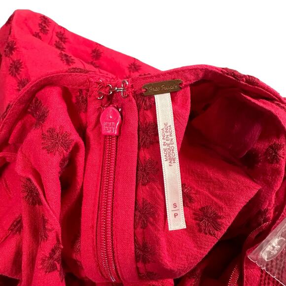 Free People Juni Embroidered Backless Halter Mini Dress Size S - Picture 8 of 8